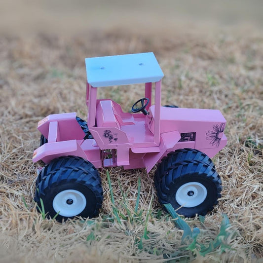 Daisy Articulated Tractor 1/16 (Pink) - Tough Metal Toys